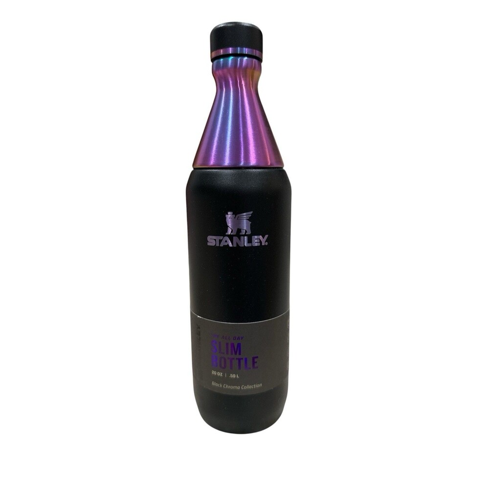 Stanley Black Chroma 20oz Slim Bottle Blue Purple Pink Y Iridescent Brand New